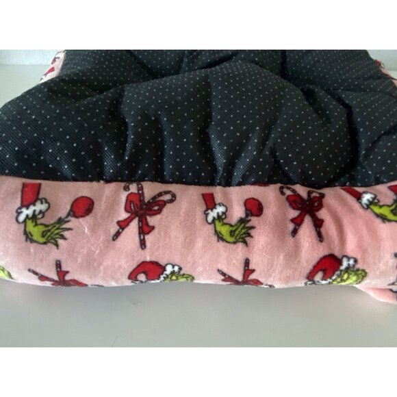 Dr. Seuss Grinch Small Dog Cat Pet Cozy Cuddler Bed Pink Christmas Ornaments NEW - Picture 10 of 15